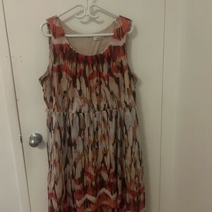 Ricki's Red and Cream Patterned Dress